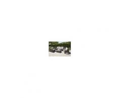 Arredo Giardino SET SALOTTO DA GIARDINO MODELLO ALLIBERT 'CALIFORNIA' COMPOSTO DA 5 PZ COLORE GRAPHITE