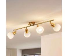 Elaina - lampada LED da soffitto a 4 luci ottone