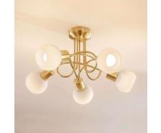 Elaina - plafoniera LED a 5 luci color ottone