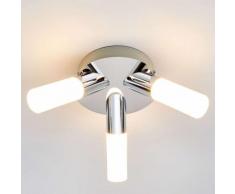 Plafoniera LED Benaja da bagno, trilampada