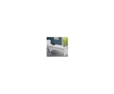 Arredo Interno Scrivania per ufficio 200x80 cm in legno Bianco frassinato Bianco