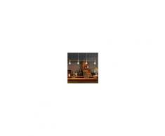 Gibas Nio Lampada A Sospensione A 4 Luci In Ottone Ossidato Stile Country Vintage