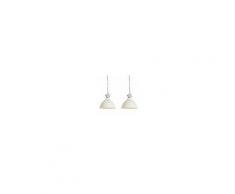 QAZQA Set di 2 lampade a sospensione ANTERIO 38 bianco