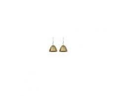 QAZQA Set di 2 lampade a sospensione NIRO oro