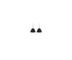 QAZQA Set di 2 lampade a sospensione NIRO nere