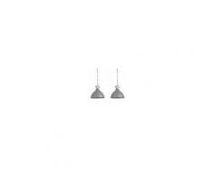 QAZQA Set di 2 lampade a sospensione ANTERIO 38 grigio