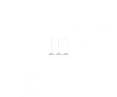 Trio Leuchten Set 3 lampade a sospensione moderne bianche incl. LED - LUPOS