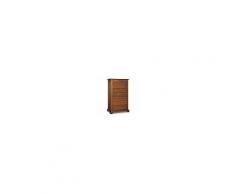Milani Home KEISHA - cassettiera in legno massello 90 x 50 x 154