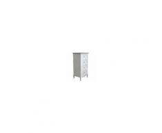 Milani Home CAMILLE - cassettiera 3 cassetti in legno di paulownia shabby chic 44 x 34 x 90