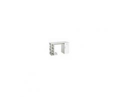 Homcom Scrivania da Ufficio Porta PC con Ripiano Tastiera, Bianco, 74x120x60cm