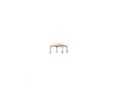 Outsunny Gazebo da Giardino Impermeabile in Poliestere, Beige, 3.65x3.65m