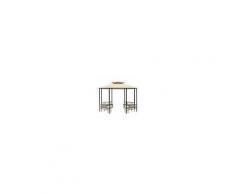 Outsunny Gazebo da giardino elegante 4 Panche imbottite con schienale, Beige, 380 x265 cm