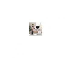 Homcom Scrivania per Ufficio Porta PC di Design Moderno con Scaffale 133 x 55 x 123cm