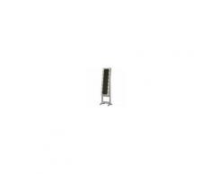 Homcom Armadio Portagioie con Specchio Regolabile e Luci LED, Bianco, 36x30x136 cm