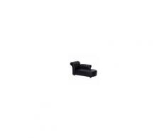 Pawhut Divano Chaise Longue Ottomana per Animali, Nero, 82.5x45x41.5cm