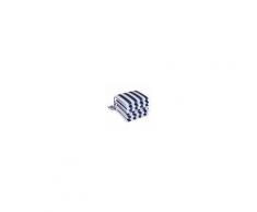 Outsunny Set 6 Cuscini per Sedia Sfoderabili 100% Poliestere, Bianco e Blu, 42x42x5cm
