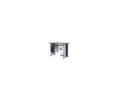 Homcom Scrivania Porta PC da Ufficio con Cassetti in Legno, 100x52x75cm, Marrone