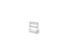 Homcom Scaffale in Acciaio da Cucina a 3 Ripiani 58x22x59cm