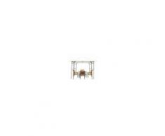 Outsunny Tendone Gazebo da Giardino Bianco in Metallo 3x3m