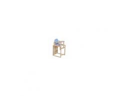Homcom Seggiolone Multifunzione per Bambini in Legno di Pino, Azzurro, 50x44x88cm