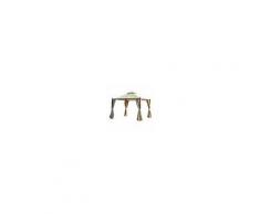 Outsunny Gazebo da Giardino Impermeabile con Pannelli Laterali, Beige, 3x3m