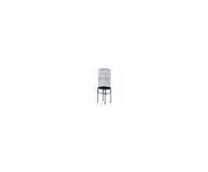 Pawhut Voliera Gabbia per Uccelli con Ruote in Metallo Nero 47.5 × 37 × 153cm