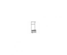 Homcom Panchina Spogliatoio in Metallo Imbottita, Marrone, 72.5x35x180cm