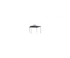 Outsunny Gazebo Tenda con 4 palo di sostegno in Acciaio e Poliestere, Nero, 300 x 300 x 264 cm