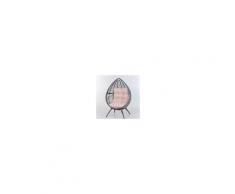Outsunny Poltrona in PE Rattan Grigio con Morbido Cuscino Beige per Esterni e Interni