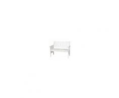 Outsunny panchina da giardino terrazzo a 2 posti in Legno, bianco, 117 x 63 x 90 cm