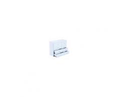 Homcom Cassettiera per Casa e Ufficio in Legno, Bianco, 90x35x73cm