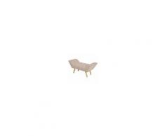 Homcom Panchina Divanetto Chesterfield in Lino, Crema, 117x46x55cm