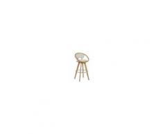 Sgabello Bamboo con Imbottitura In Lino Globe Cm 51X51X96.5