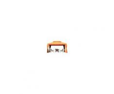 Outsunny Gazebo di lusso Tendone da giardino Arancione, 2.9x3.9m