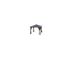 Outsunny Gazebo con Tende Laterali Struttura in Alluminio, Marrone e Nero 3x3m