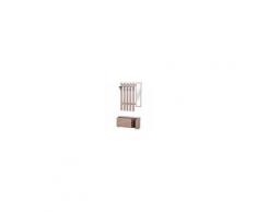 Homcom Set 3 Pezzi Scarpiera Appendiabiti e Specchio per Ingresso in Legno