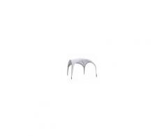 Outsunny Gazebo da Giardino Struttura Robusta Telo in Poliestere, Bianco, 3 x 3 x 2.55 m
