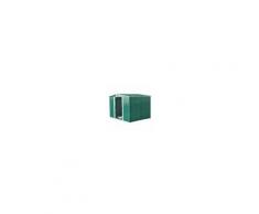 Outsunny Box Casetta da Giardino Ripostiglio per Attrezzi in Lamiera d’Acciaio, Verde, 246x192.5x177.5cm