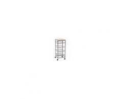 Homcom Carrello da Cucina con Cesti Estraibili in Acciaio e Ruote, 36.5x36.5x89cm