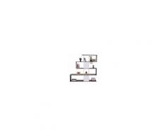 Homcom Libreria di Design Moderna Mobili Ufficio Scaffale 144x30x125cm Bianco e Noce