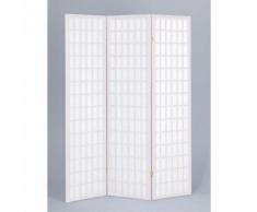 Separè Divisorio In Legno Massello 130,5x178cm Fumer Asia Bianco