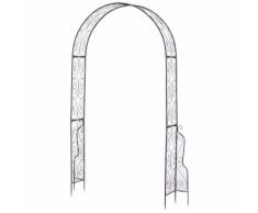 Arco Da Giardino Piante Rampicanti In Metallo Nero 120x30x226 Cm Miozzi