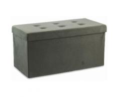 Baule Cassapanca Pouf Contenitore In Velluto Soriani Grigio