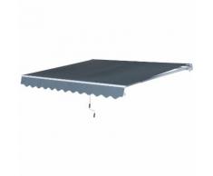 Tenda Da Sole Avvolgibile A Parete 3.65x2.5m In Poliestere Grigio Miozzi