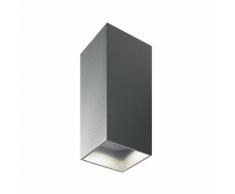 Applique Da Esterno A Led 2x6w Quadrata Sovil Tower Grigio