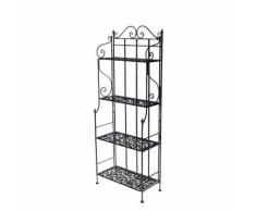 Scaffale Per Piante In Metallo 4 Piani 59x29h158cm Adami Jessica Nero