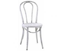 Sedia In Metallo Adami Bristol Bianco Antico