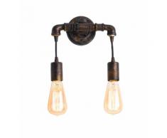 Applique Metallo Invecchiato Lampada Da Parete Rustico Vintage E27 Ambiente I-amarcord-ap2