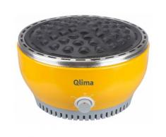Barbecue A Carbone Carbonella Portatile Da Tavolo Qlima Njoy Giallo