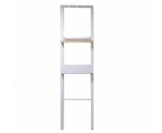 Appendiabiti In Legno 4 Posti Con Mesola 40x13h160cm Adami Stand Bianco